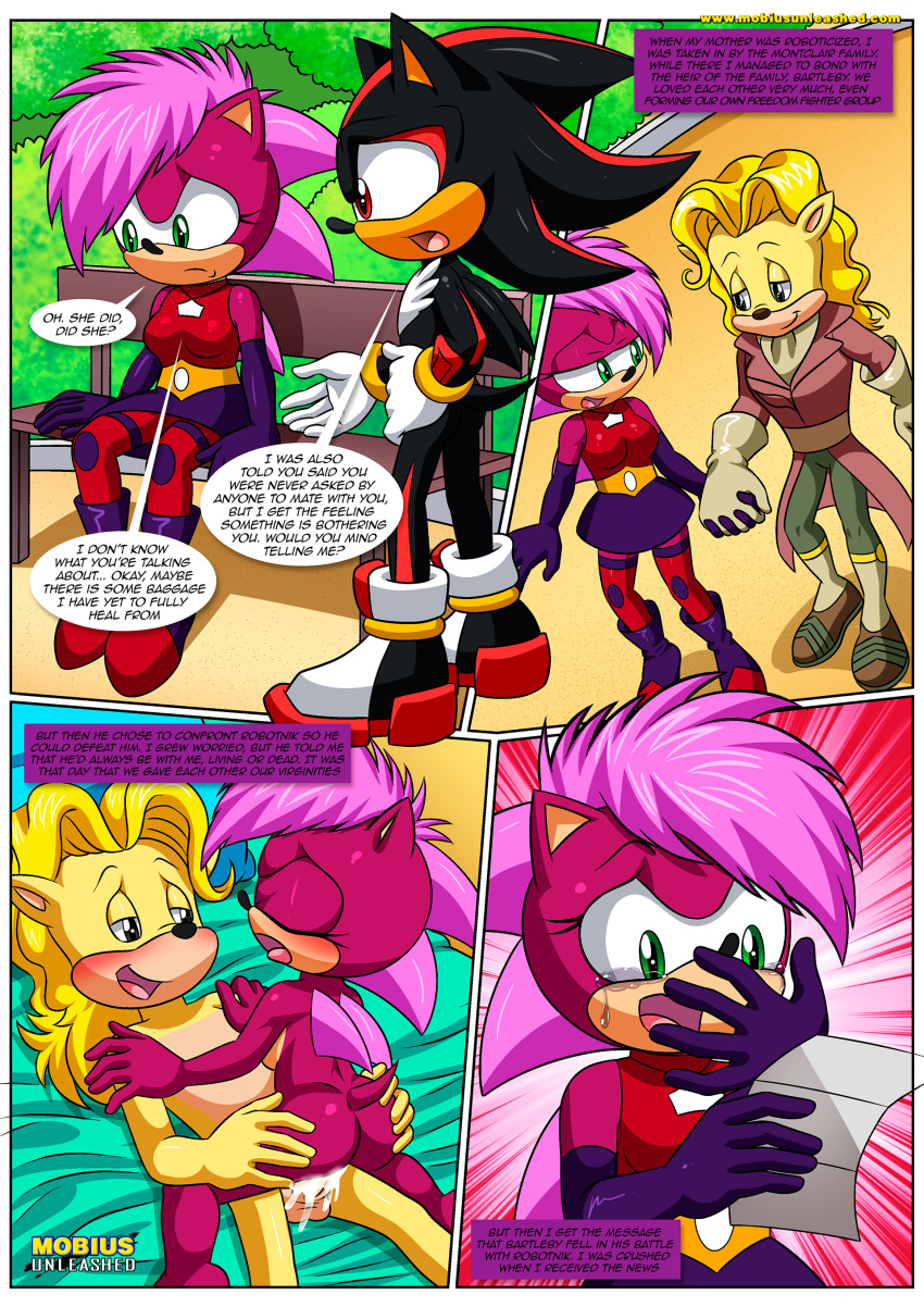 1girl anthro ass bartleby_montclair bbmbbf comic männlich männlich/weiblich mobian_(species) mobian_mating_season_(comic) mobius_unleashed multiple_boys palcomix Penetration Penis Sega Sega Sex Shadow_the_Hedgehog Sonia_the_Hedgehog Sonic_The_Hedgehog_(Serie) Sonic_Underground Vaginal_Penetration Vaginal_Sex