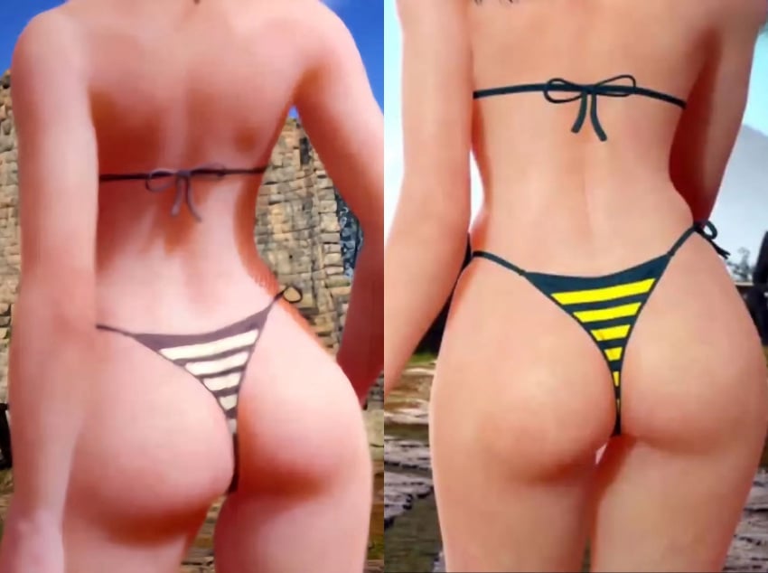 2_girls ass big_ass bikini calvin_klein kazama_jun Höschen reina_mishima tekken tekken_8 Tanga-Unterwäsche