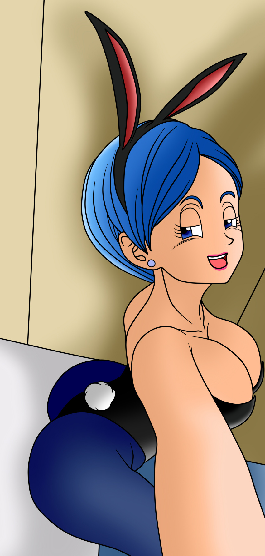 Arsch Arschfokus große Brüste blaue Augen blaue Haare Brüste Bulma Hase Hasenkostüm Hasenohren Dragon_ball Dragon_ball_super reife_weibliche Perverse perverse_weibliche Selfpic Sex_Einladung sexuell_suggestiv Kurzhaar-Badeanzug