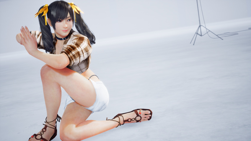 1girl alternative_costume black_hair Brüste Female_focus Female_only Girl_only im Spiel ling_xiaoyu mod namco tekken tekken_8