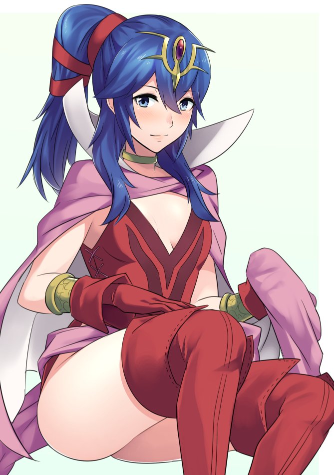 1girl 1girls verführerisch ameno_(a_meno0) blaue_haare brüste elf fire_emblem fire_emblem_awakening lucina lucina_(fire_emblem) nintendo pferdeschwanz tagme oberschenkel tiki_(adult)_(fire_emblem) tiki_(adult)_(fire_emblem)_(cosplay)