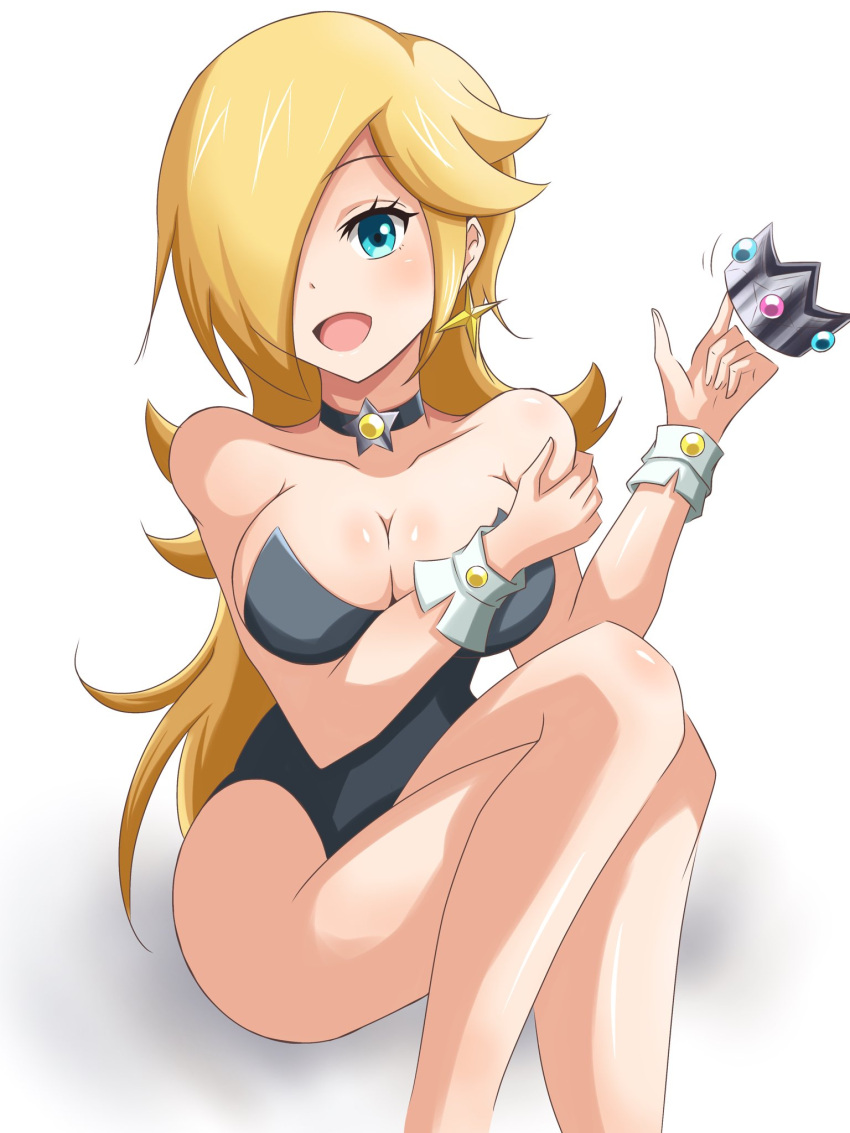 1Mädchen verführerisch große_Brüste blonde_Haare blaue_Augen Dekolleté weiblich_nur Beine Mario_(Serie) Nintendo Playboy_Bunny_Leotard Playboy_Leotard Princess_Rosalina Rosalina Super_Mario_Bros. Yassrosalina