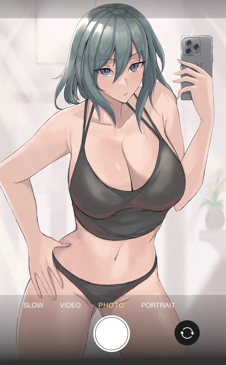 1girl 1girl 1girl verführerisch big_breasts black_panties blue_eyes byleth_(fire_emblem) byleth_(fire_emblem)_(weiblich) Calmgreentori Dekolleté english_text female_only fire_emblem fire_emblem:_ three_houses hair_between_eyes hand_on_hip hellhäutig_weiblich hellhäutig Spiegel Nintendo Höschen Telefon selfpic teal_hair Text Unterwäsche