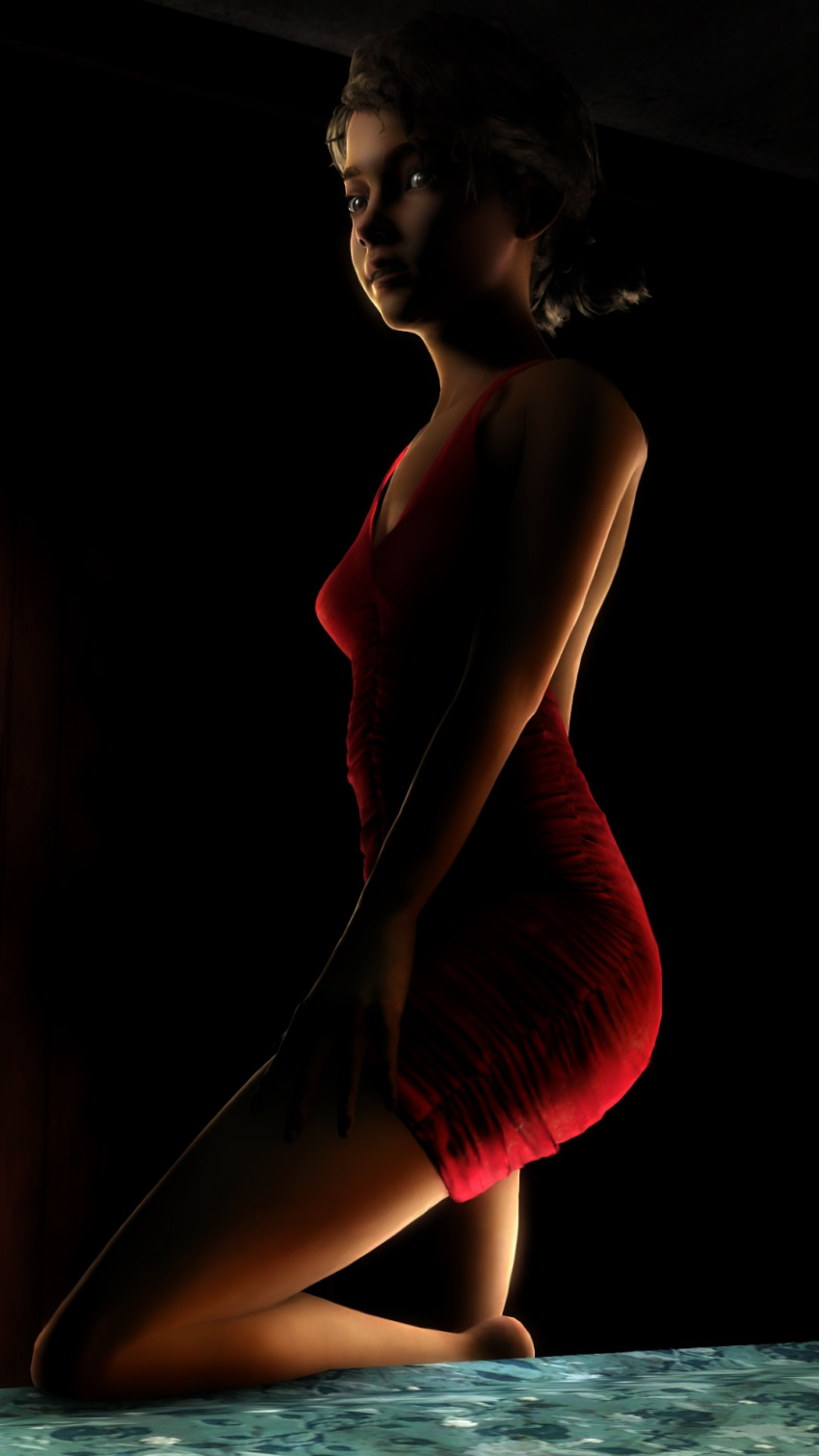 1girl 3d 3d_(artwork) backless_dress bare_shoulders brown_hair clementine_(the_walking_dead) Dark-skinned_female Dark_skin Darkness Dress Female_focus Female_only looking_at_viewer Plumtower Posing Red_dress sfm short_hair small_breasts source_filmmaker the_walking_dead the_walking_dead:_the_final_season the_walking_dead_game. thick_t höhen oberschenkel