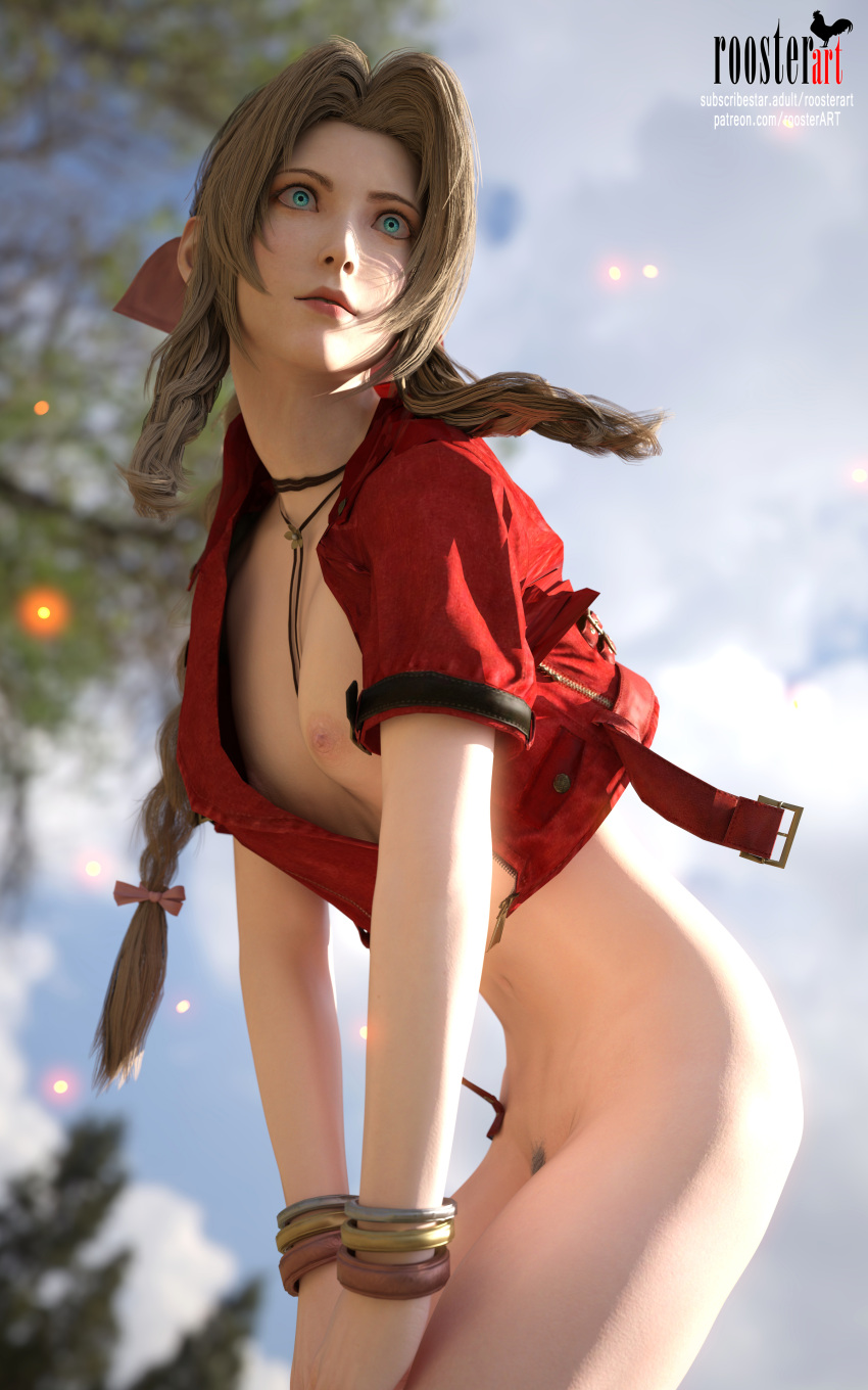 10:16 1girl 3d 3d_(artwork) 4k aerith_gainsborough arsch bauch bauchnabel zopf brüste geschlossener_mund weiblich_fokus weiblich_nur weiblich_schamhaare final_fantasy final_fantasy_vii final_fantasy_vii_remake jacke hellhäutig_weiblich hellhaut halskette brustwarzen open_eyes draußen teilweise_bekleidet patreon patreon_benutzername schamhaare red_jacket roosterart klein _breasts solo_female solo_focus stehend subscribestar subscribestar_username