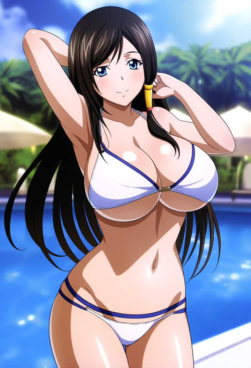 1girl precision_art_style verführerisch nackte_beine große_brüste bikini blaue_augen braune_haare spalte dead_or_alive dead_or_alive_2 dead_or_alive_3 dead_or_alive_4 dead_or_alive_5 dead_or_alive_6 dead_or_alive_xtreme dead_or_alive_xtreme_2 dead_or_alive_xtreme_3. dead_or_alive_xtreme _3_fortune dead_or_alive_xtreme_beach_volleyball dead_or_alive_xtreme_venus_vacation doasuki kokoro posiert swimming_pool tecmo under_boob