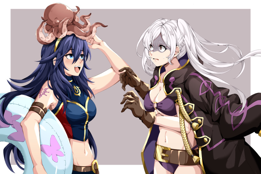 2_girls absurd_res verführerischer Bikini blue_bikini blue_eyes blue_hair blush brand_of_the_exalt Brüste brown_eyes brown_gloves Dekolleté Mantel Coat_on_Shoulders Fire_emblem Fire_emblem_awakening Fire_emblem_cipher Fire_emblem_heroes Handschuhe Hair_between_eyes high_res Holding Holding_swim_ring Innertube Long_hair Lucina. Lucina_(Fire_emble m) MILF Mutter_&_Tochter mehrere_Mädchen Nabel Nintendo Oktopus offizielles_alternatives_Kostüm offener_Mund lila_Bikini Robin_(Feueremblem) Robin_(Feueremblem) _(weiblich) Robin_(Sommer)_(Feueremblem)_(weiblich) Scarletflowersx Second-Party_Source Shaded_face Swim_ring Badeanzug Symbol_in_eye Zähne Tiara Twin_tails Upper_body Upper_teeth_only Villager_c White_hair