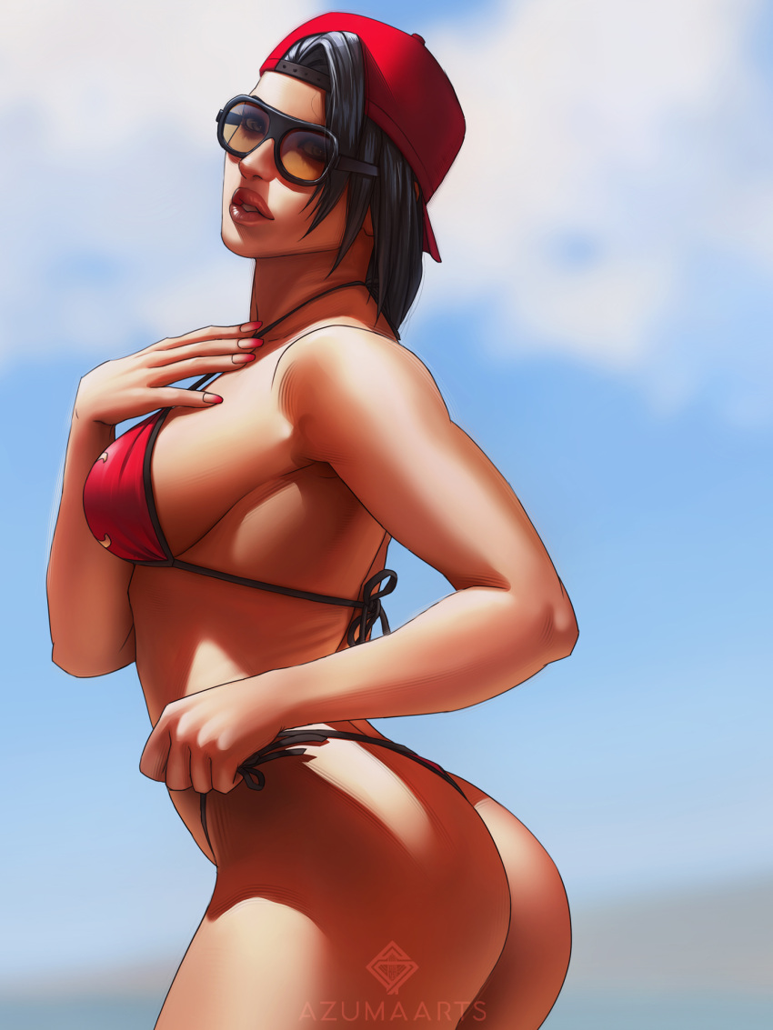 Bauchmuskeln Arsch azucena azucena_milagros_ortiz_castillo azuma_yasuo azumaarts rückwärts_baseball_cap bandai_namco big_ass große_brüste große_brüste bikini brüste cameltoe spaltung dunkelhäutig_weiblich dunkelhäutig riesige_brüste namco namco_bandai peruanisch_weiblich sonnenbrille_on_head badeanzug tekken tekken_8 dicke_schenkel getönt _brillen twitter x