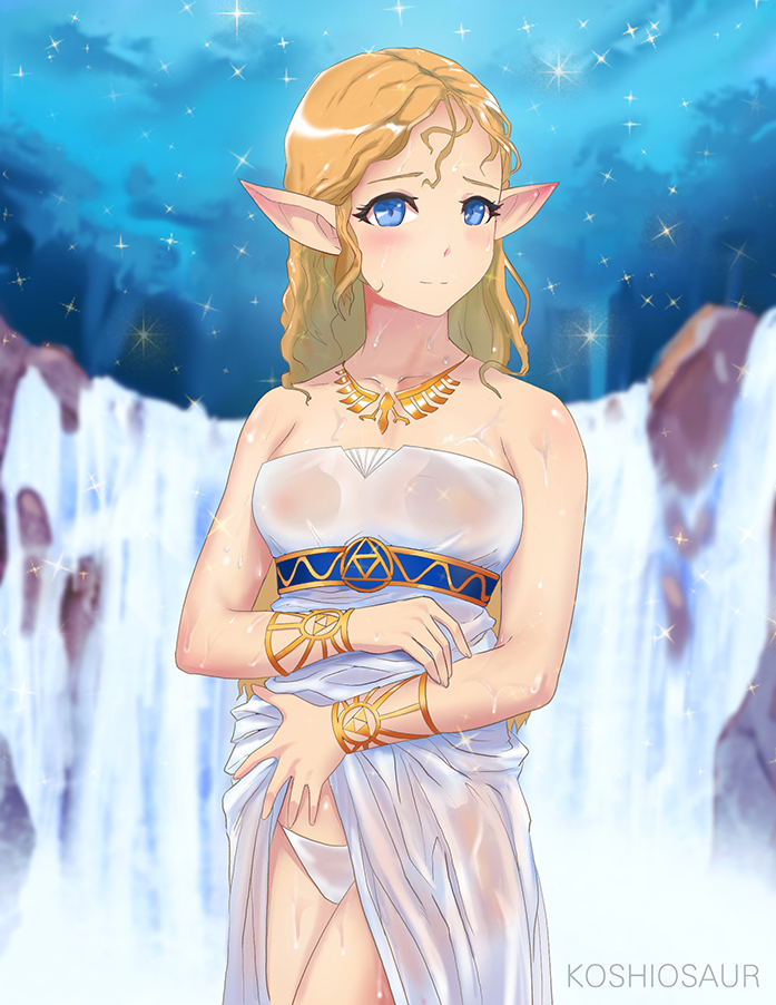 1mädchen blonde_haare blaue_augen armband kleid dress_lift koshio koshiosaurier langes_haar schauend_betrachter mittlere_brüste halskette nacht nintendo außerhalb höschen Princess_zelda durchsichtige durchsichtige_kleidung kleine_brüste sternenklarer_himmel sterne trägerloses_kleid the_legend_of_zelda the_legend_of_zelda:_tears_of_the_kingdom wasserfall nass nasse_kleidung nasses_kleid nasses_haar nasses_höschen weißes_kleid weiß_ Höschen