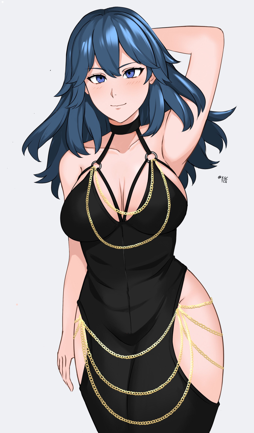 1girl absurd_res alternative_costume arm_behind_head Künstlername bare_shoulders big_breasts black_dress blue_eyes blush byleth_(fire_emblem) byleth_(fire_emblem)_(female) cleavage_cutout Clothing_cutout dress fire_emblem fire_emblem:_ three_houses garreg_mach_monastery_uniform neckholder high_res hip_vent kgctcg _hair looking_at_viewer meme_attire modakawa_dress multiple_boys multiple_girls nintendo o-ring o-ring_dress small_breasts smile solo_focus teal_hair thumbs_up verkehrt herum