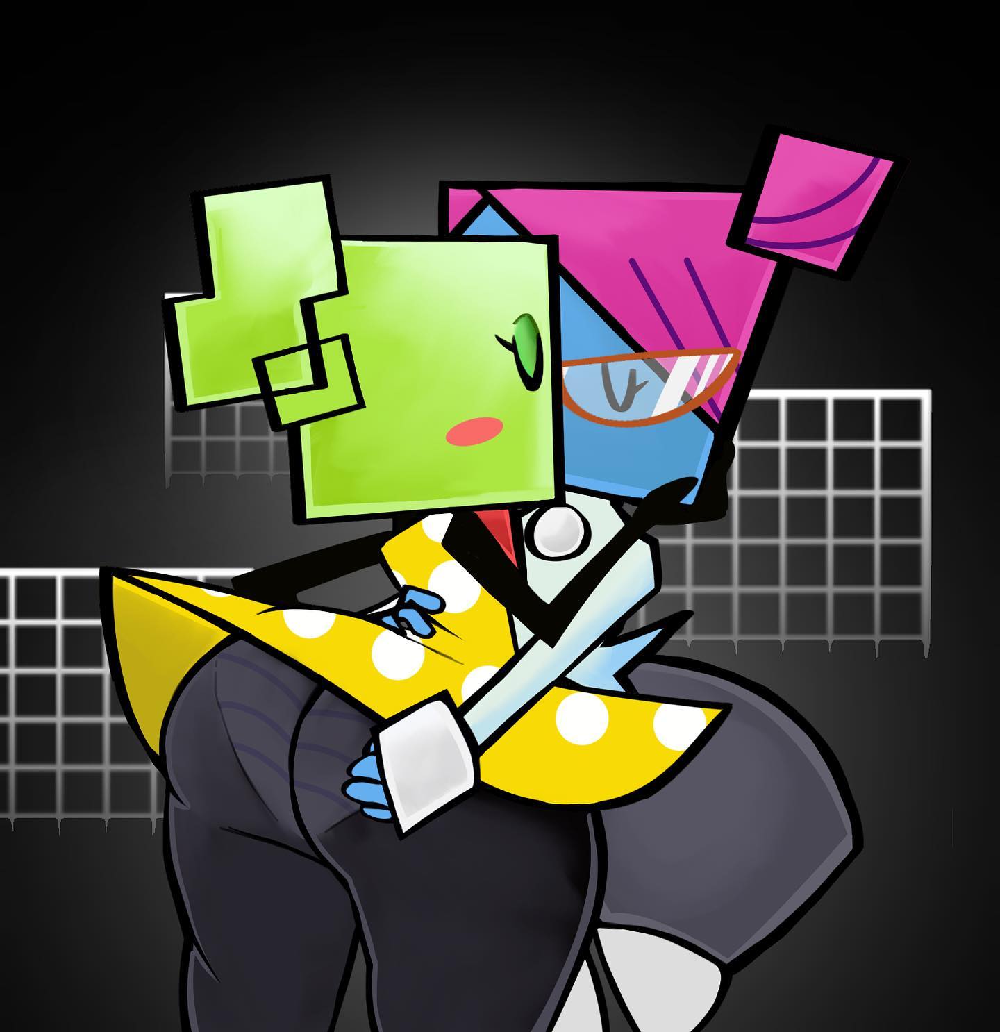 1girl 2_girls ass ass_focus big_ass big_ass blue_skin bubble_ass bubble_ass dat_ass desertmusic fat_ass Female_only Glasses Green_Skin Huge_Arsch Huge_Arsch Insanely_Hot Kissing Large_Ass Large_Butt Mario_(Serie) Mimi_(Super_Paper_Mario) Nastasia Nintendo Höschen Pink_Hair Sexy Sexy_Arsch Shortstack Super_M ario_bros. Super Mario Bros. Yuri
