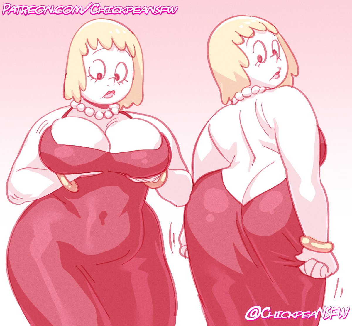 1girl 1girls 2024 arsch arsch backless_outfit bbw bbw_mom big_ass big_ass big_breasts blondes_haar armband cartoon_network chickpea clarence dress weiblich_nur farbverlaufshintergrund riesiger_ass riesiger_ass lippenstift blickend_nach unten blickend_über_schulter mary_wendell milf-halskette rosa_hintergrund sfw kurzes_haar einfacher_hintergrund