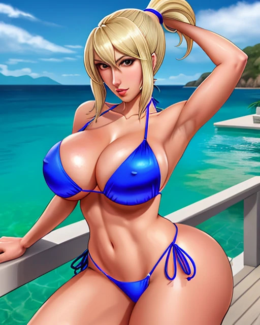 ai_generated Metroid Nintendo Samus_aran Waifu Zero_Suit