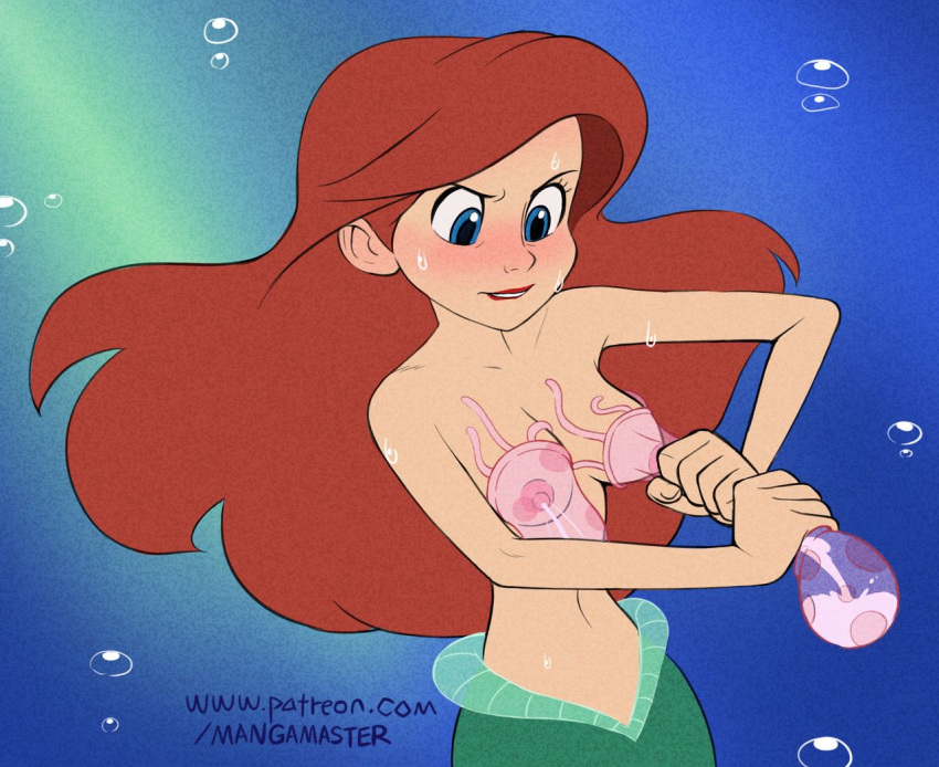 1girl breast_grab breast_milk breast_melken breast_squeeze Brüste Disney weibliche Quallen stillende Laktation hellhäutige_weibliche Mangamaster-Meerjungfrau melken Milk_squirt Brustwarzen melken Princess_ariel red_hair Solo spritzt the_little_mermaid unter Wasser