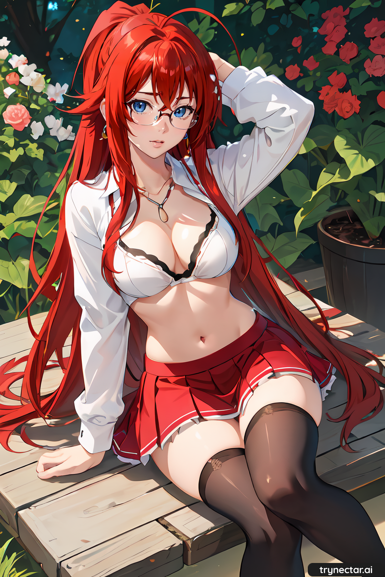 1girl big_breasts blue_eyes high_school_dxd long_hair red_hair rias_gremory sitzender Rock