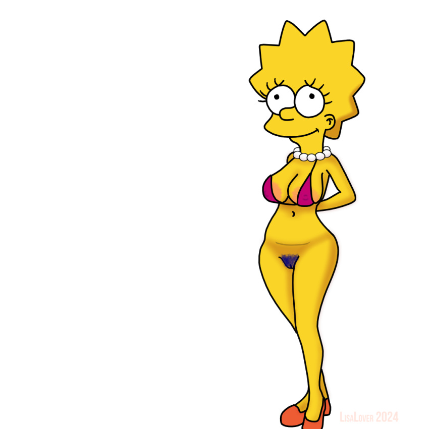 große Brüste Bikini ohne Boden große Warzenhöfe Lisa Simpson LisaLover Schamhaare Die Simpsons