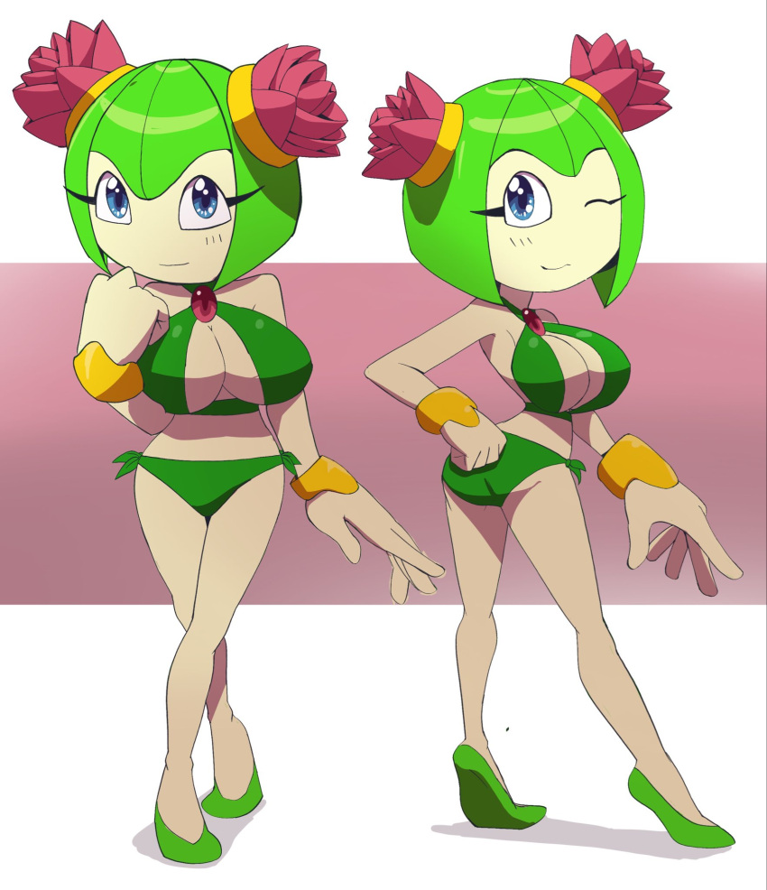 1Mädchen 2D 2D_(Artwork) 2D_Artwork Erwachsener älter werdendes Alien Alien-Mädchen verführerisch große Brüste Bikini blaue Augen Dekolleté Auftrag Cosmo_der_Seedrian grüner_Bikini grünes_Haar grüner_Badeanzug Kojiro-Brushard Linegutter den Betrachter_anschauen Pflanze Pflanzenmädchen posieren für_den_Betrachter posieren Seedrian Sega Schuhe seitlich gebundener_Bikini solo_weiblich Sonic_(Serie) Sonic_the_Hedgehog_(Serie) Sonic_X stehend Badeanzug Badebekleidung