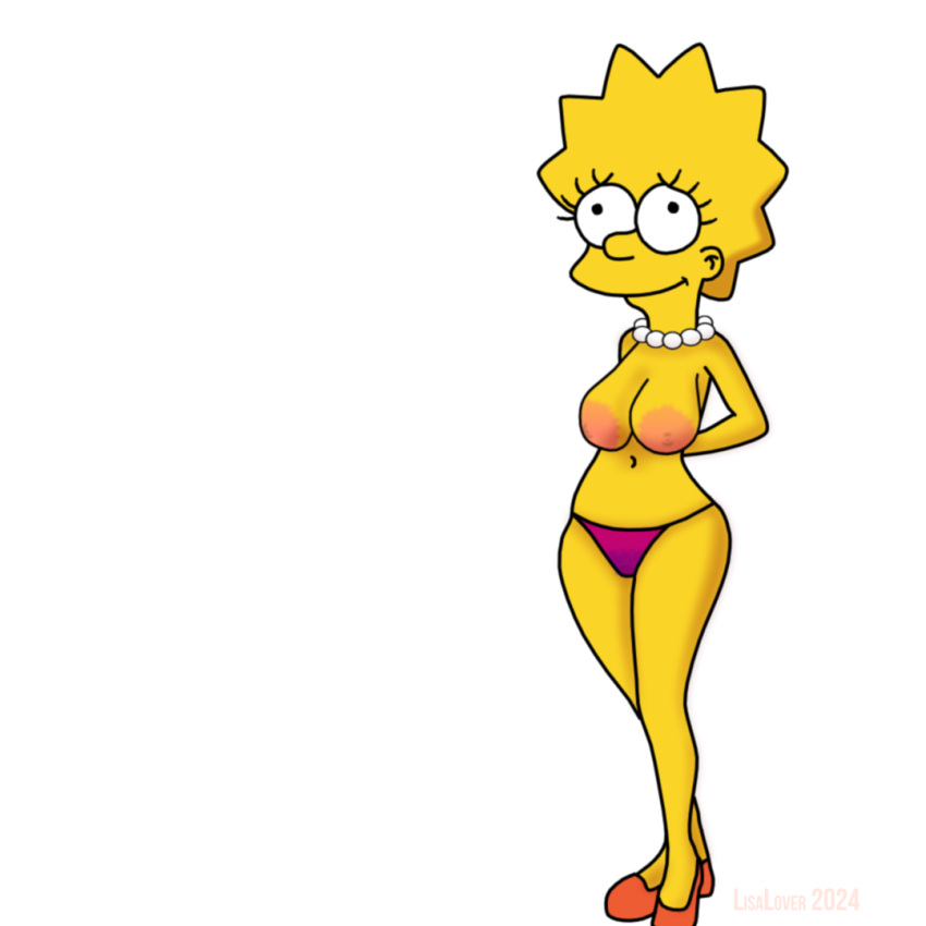 große Brüste Bikini große Warzenhöfe Lisa Simpson Lisa Over Die Simpsons oben ohne