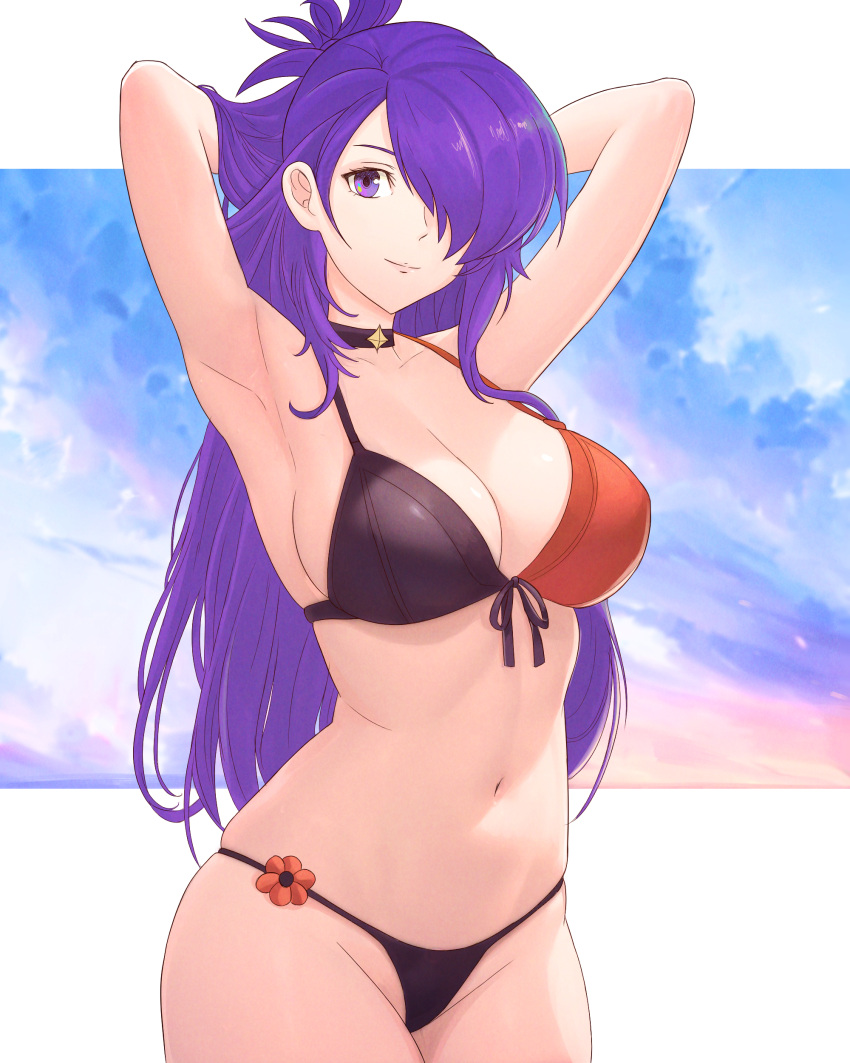 1 Mädchen 1 Mädchen 1 Mädchen absurde Auflösung verführerisch alternatives Kostüm Arme hoch Bikini schwarzer Bikini schwarzes Halsband schwarzer Badeanzug blauer Himmel Halsband Dekolleté Kommentar Cowboy-Shot Tag nur Frauen Feuer-Emblem Feuer-Emblem: drei Häuser Feuer-Emblem-Krieger: drei Hoffnungen Bikinioberteil zum Binden vorne Oberteil zum Binden vorne Leiste halb hochgesteckt hohe Auflösung langes Haar Betrachter ansehen mittlere Brüste Bauchnabel Nintendo orangefarbener Bikini draußen violette Augen violettes Haar shez (Feuer-Emblem) shez (Feuer-Emblem) (weiblich) Himmel Lächeln stehend Bauch Badeanzug Truejekart zweifarbiger Bikini sehr langes Haar