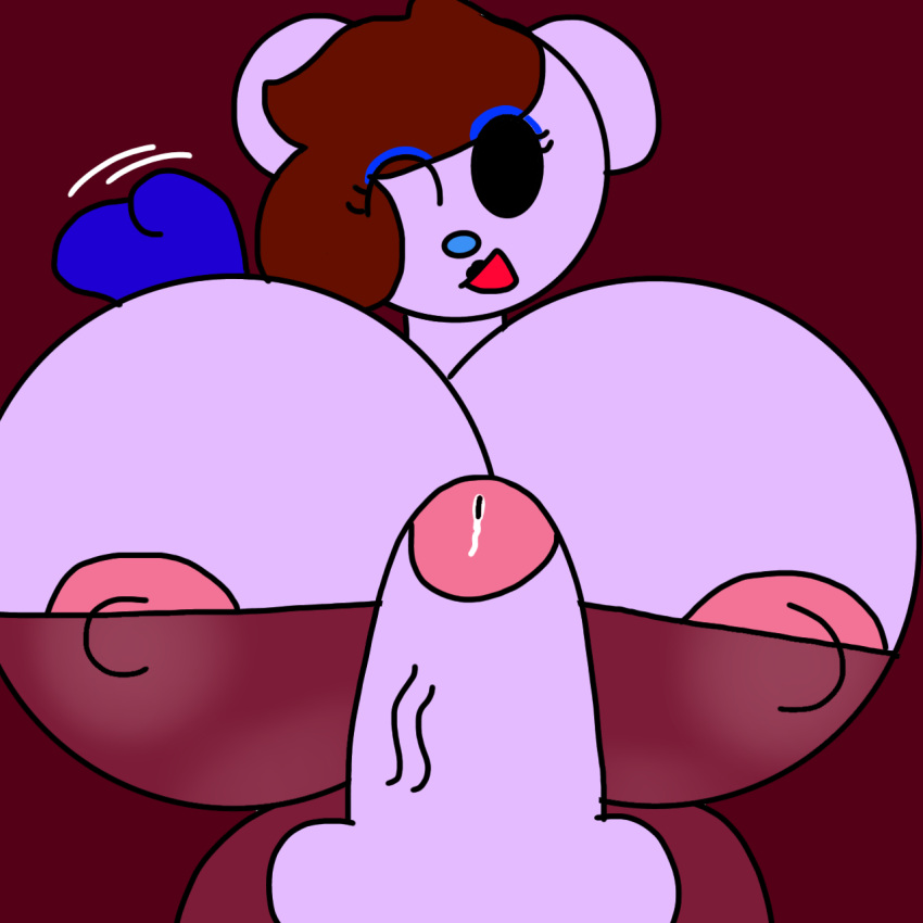 1futa bear_alpha betty_amelia_rose_(bär) big_balls big_penis bobuxbite_(künstler) furry futanari jessica_rabbit_(cosplay) looking_at_viewer precum redraw request roblox roblox_game