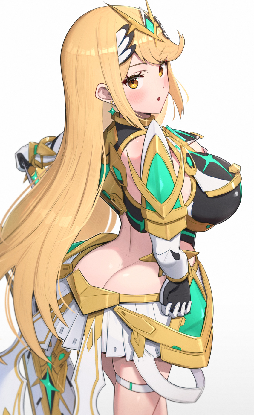 1 Mädchen 1 Mädchen verführerischer Arsch große Brüste blonde Haare dicker Arsch goldene Augen Gonzarez hochauflösende Hüften hellhäutige Frau helle Haut lange Haare Mythra Nintendo dicke Oberschenkel Oberschenkel breite Hüften Xenoblade_(Serie) Xenoblade_Chronicles_2