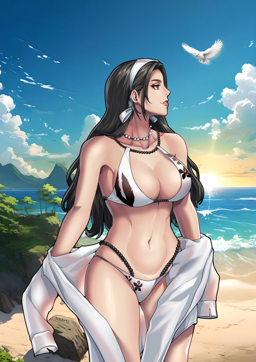 1girl bandai_namco große Brüste Bikini Bikiniunterteil Bikinioberteil Brüste Dekolleté Kazama_jun reif reife_Frau reife_Frau MILF Namco Namco_bandai Badeanzug Bademode Tekken Tekken_2 Tekken_8 Tekken_Tag_Tournament Tekken_Tag_Tournament_2 Treartz Twitter x