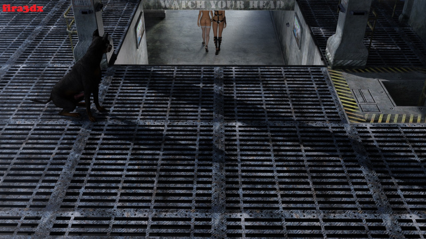 3d 3d_ (Artwork) Ass Boots Hund Dungeon Fira3dx High_heels High_res Milana Nina